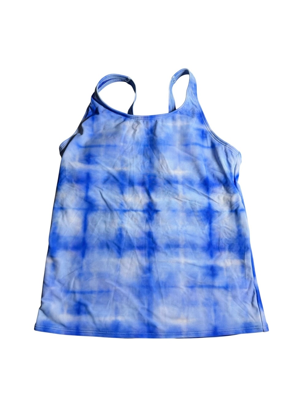 ATHLETA Girl Bali blue racerback tankini swim top size XXL/16 New